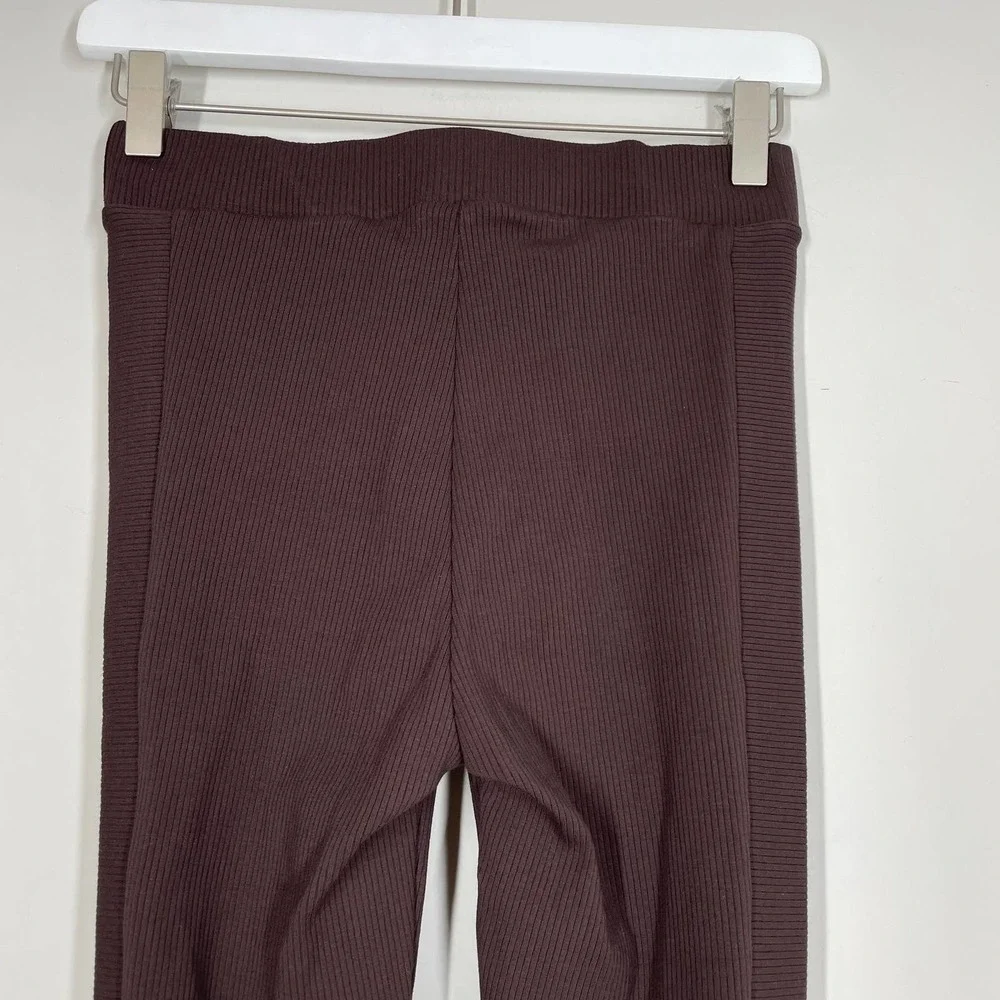 NWT NAKED WARDROBE Snatched To The Side Leggings Brown M - Picture 8 of 9